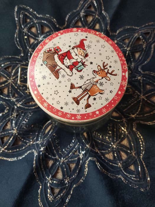 Słoik na pierniczki cukierki z Mikołajem