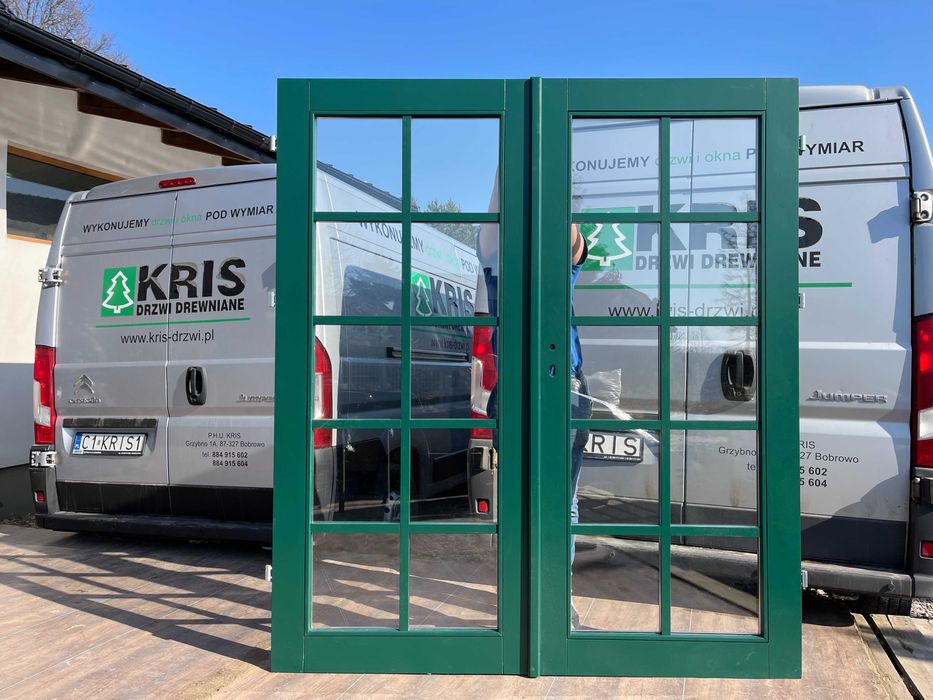 Drzwi wewnętrzne dwuskrzydłowe białe bezprzylgowe cała Polska