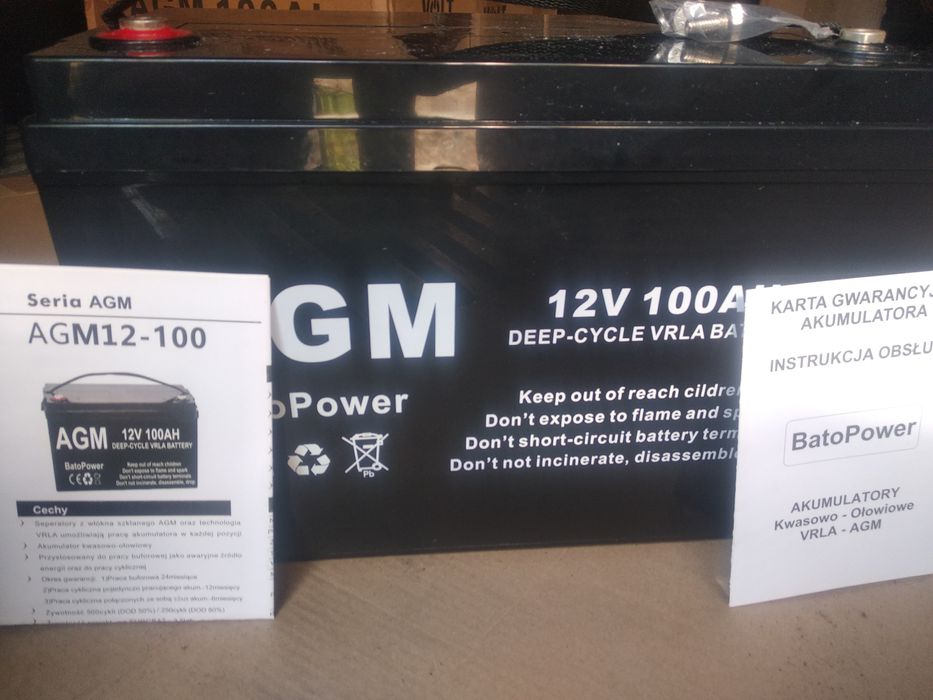 Гелевий акумулятор AGM Bato Power 100Ahдля ДБЖ УПС безперебійника