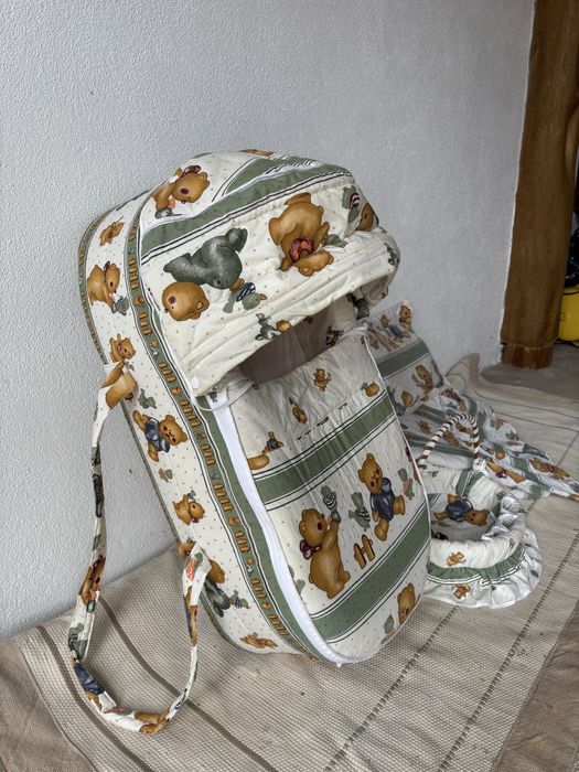 Alcofa bebé + cesto para produtos