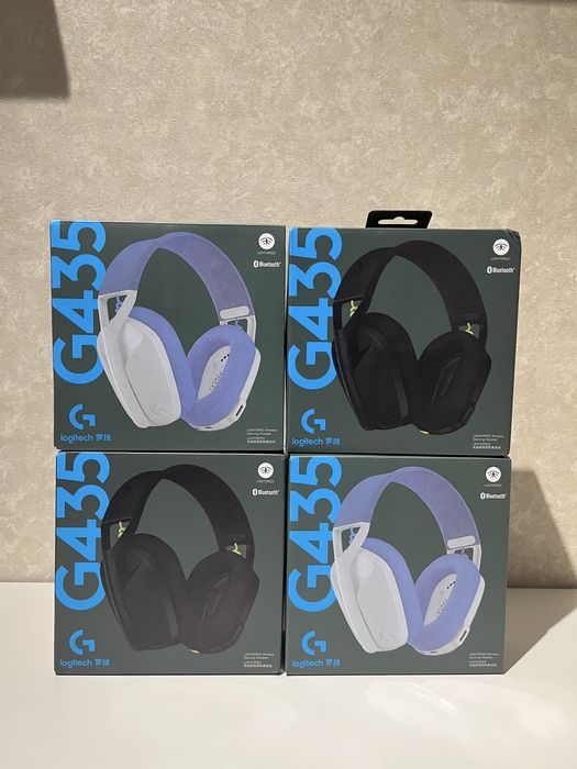 Нові навушники Logitech G435 Lightspeed білі/чорні