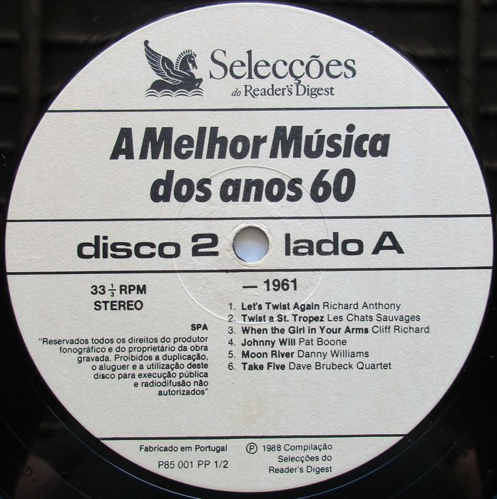 A Melhor Música dos Anos 60 - - - - - - Caixa com 10 X LP Póvoa De