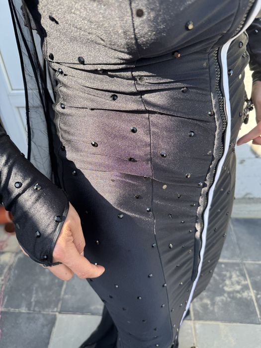 Черное длинное платье ведьмочки колдуньи