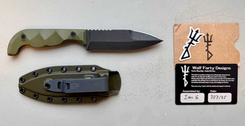 Nóż taktyczny Wolf Forty Designs SEAF MKII Multicam Green