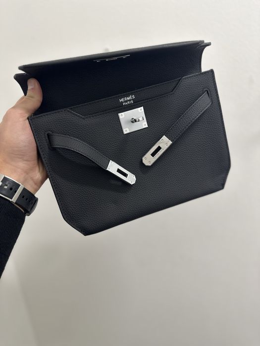 Мужской кожаный клатч Hermes Kelly / Clutch Bag