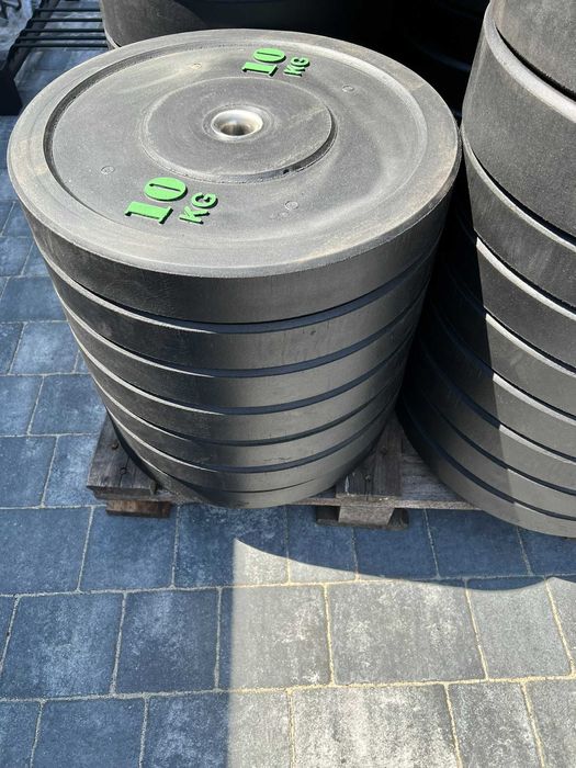 Bumper Obciążenie Gumowe 2x10kg Crossfit 45cm 31mm na zwykłe gryfy