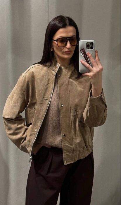 Куртка Zara замшева XS