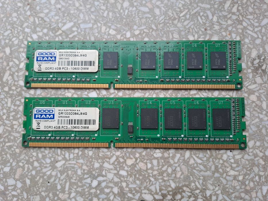 Pamięć Ram 4GB Good Ram, cena za 2 sztuki.