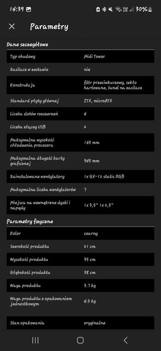 Obudowa do komputera gamingowego