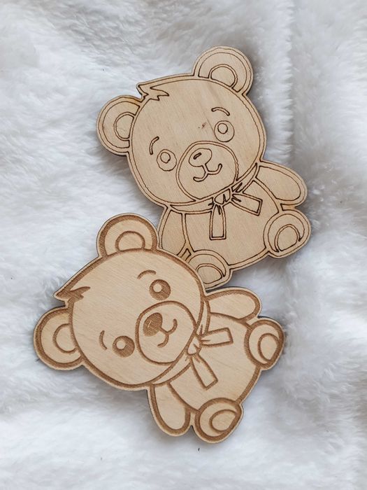 Miś ze sklejki - scrapki