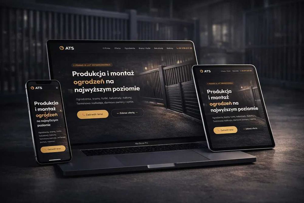 Strona internetowa dla firmy SSL, hosting i domena .pl w cenie SZYBKO!