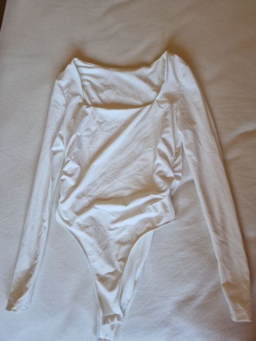 Body manga comprida branco