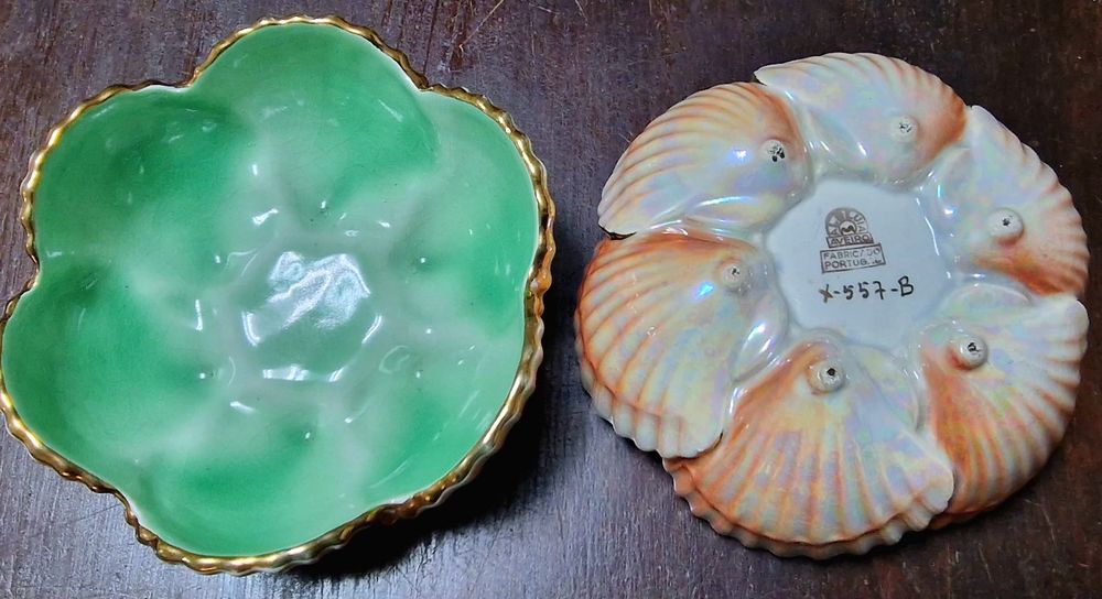 Taças Concha Marisco Cerâmica Aleluia Aveiro Vintage (Par)
