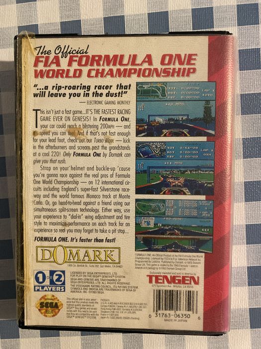 Formula One (Sega Genesis)