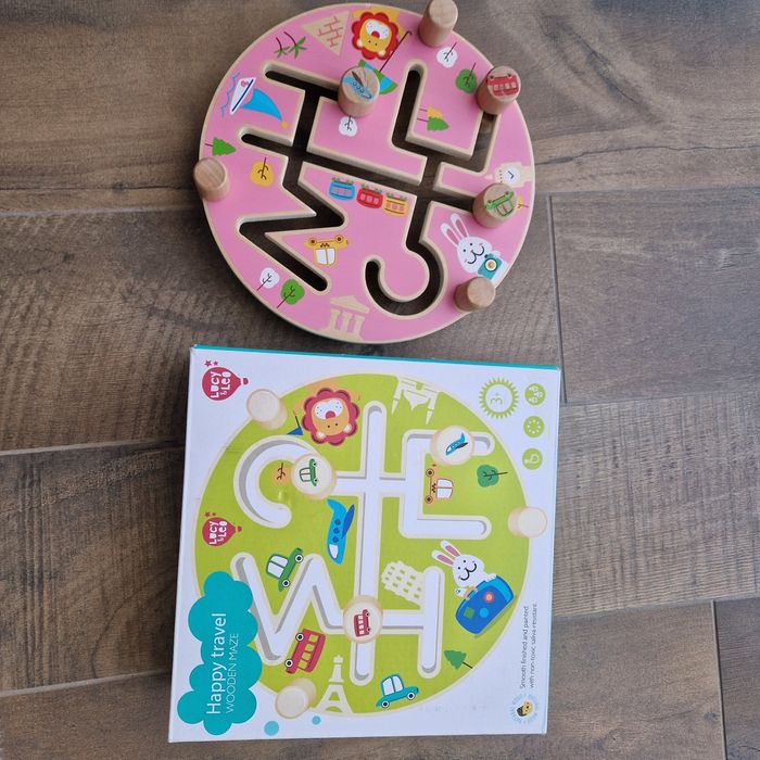 Деревяний лабіринт бізіборд розвиваючий  2 - 4 роки