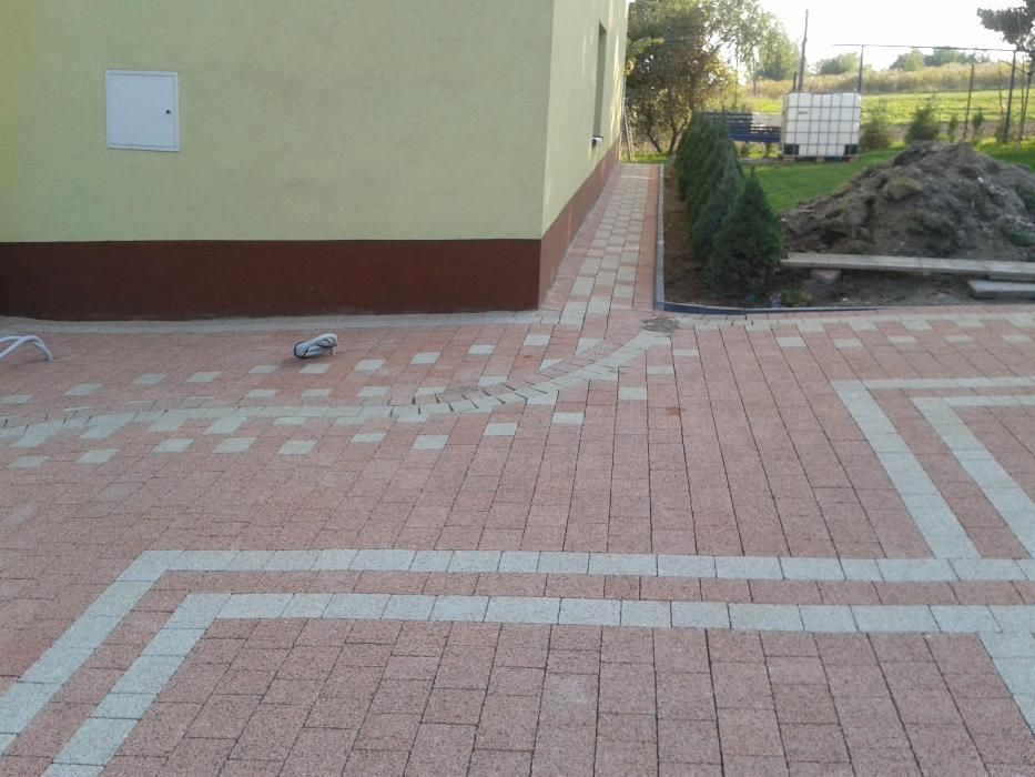 Brukarstwo, układanie kostki, usługi brukarskie, koparka, odwodnienia