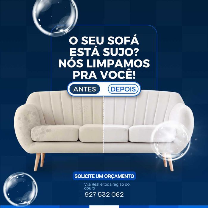 Serviço de limpeza de sofá, colchão, cadeiras, e tapetes