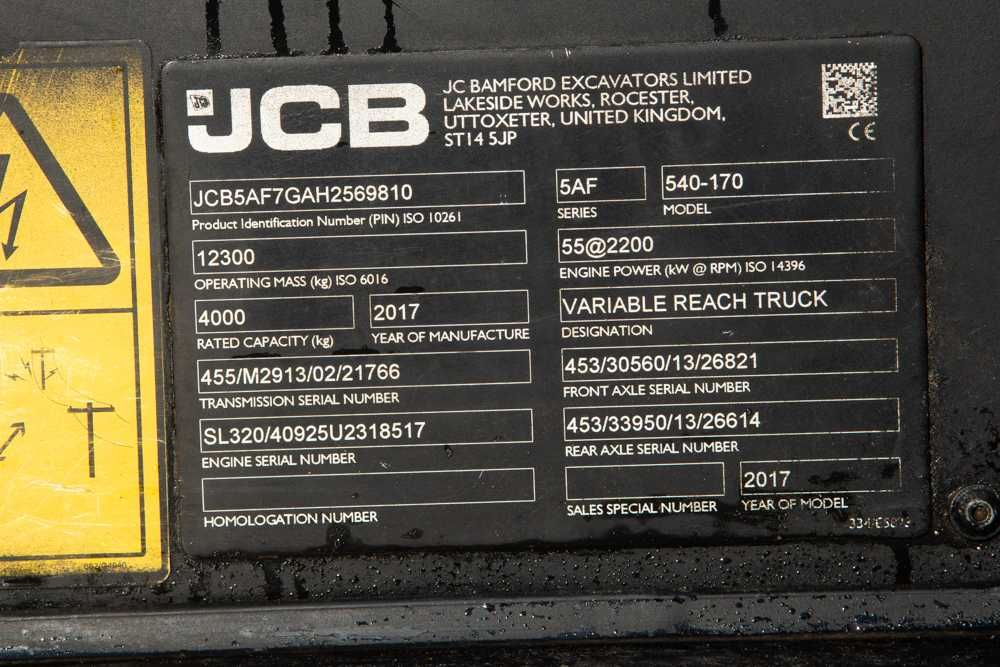 Телескопічний навантажувач JCB 540-170 2017р.