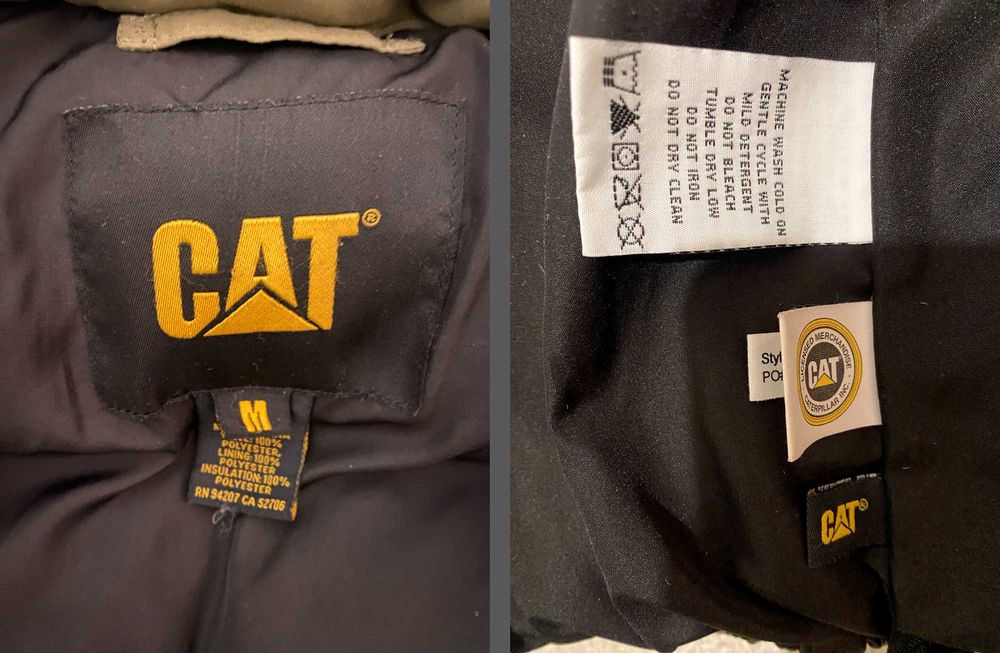 Чоловіча тепла жилетка Cat безрукавка Caterpillar розмір M Хакі