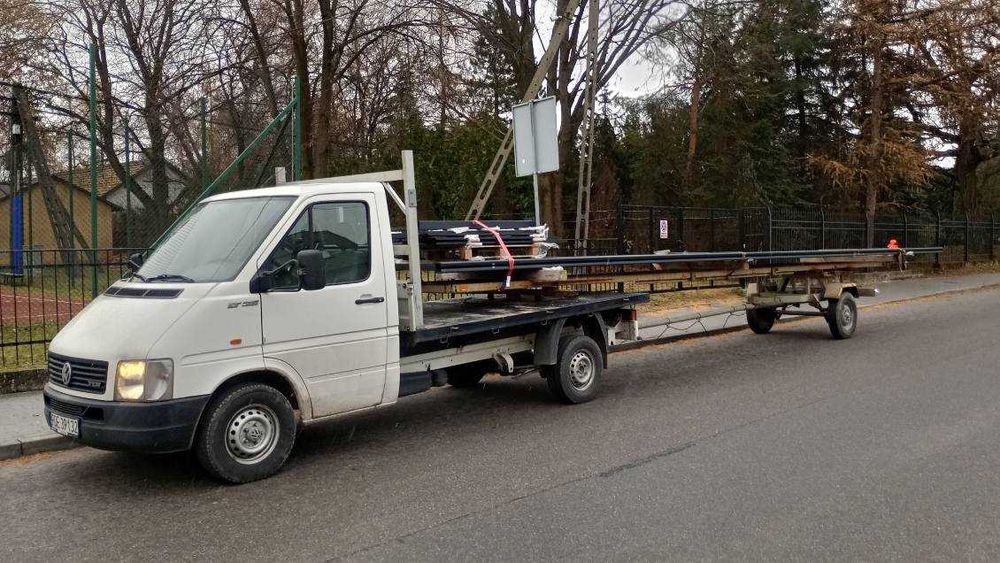 TRANSPORT samochodem dostawczym z przyczepą DŁUŻYCOWA
