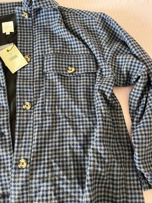 Sobrecamisa Gocco pied-de-poule azul, 8-10 anos (L)