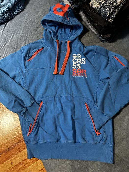 Bluza niebieski z pomarańczowym