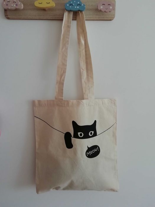 Tote bag gato - Saco de pano - Novo