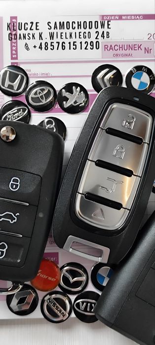 Klucze samochodowe Gdańsk,dorabianie,kodowanie,naprawa,nie drogo, RFID