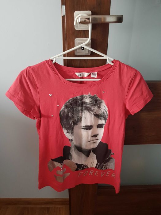 bluzka T-shirt dla dziewczynki justin bieber H&M