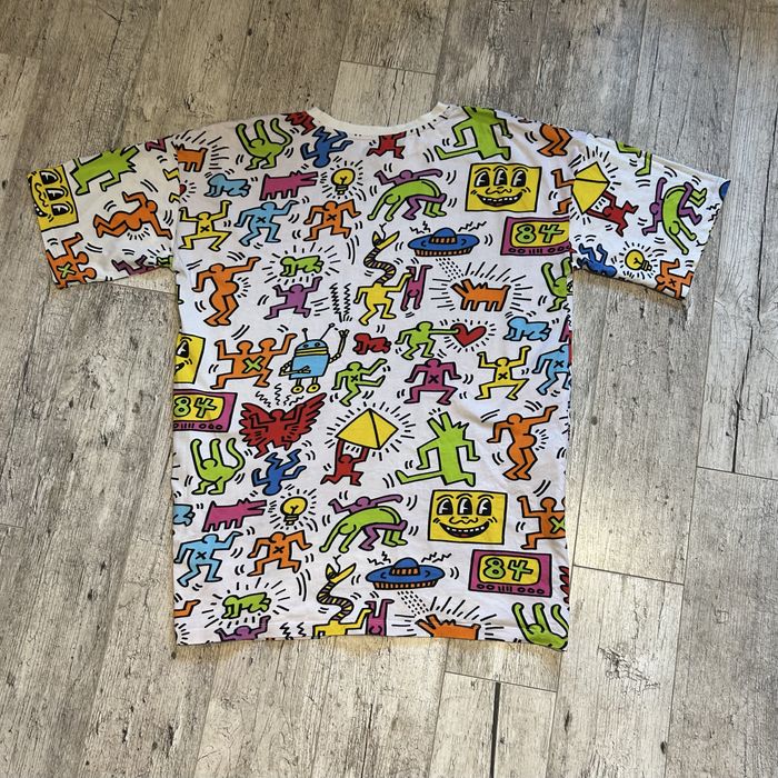 Biała męska koszulka Keith Haring designer t-shirt
