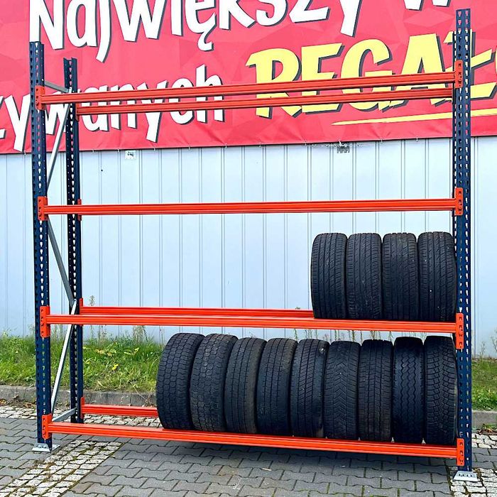 Regał na opony do warsztatu, H-280 cm, L-330 cm