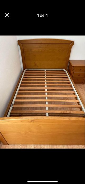 High-Quality Solid Cherry Wood Bed