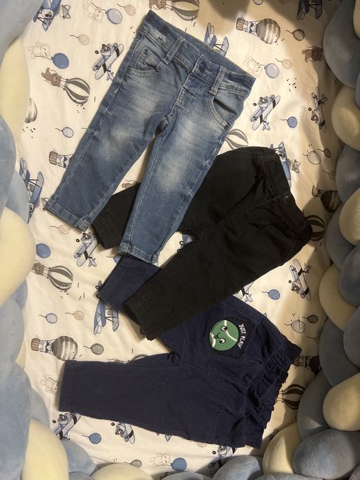 Дитячі штани джинси брюки 3 пари 6-9 місяців 74 см