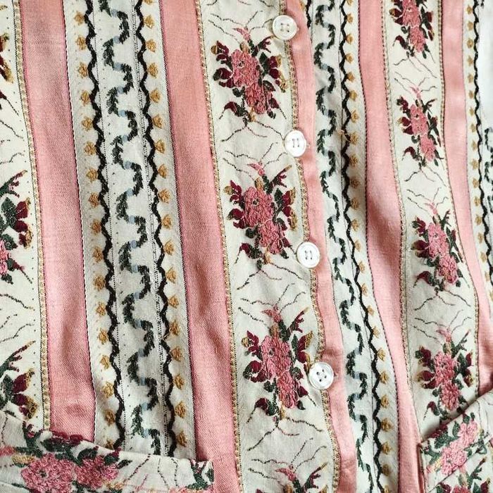 Vintage Hennes Collection  kamizelka garniturowa bezrękawnik haftowana