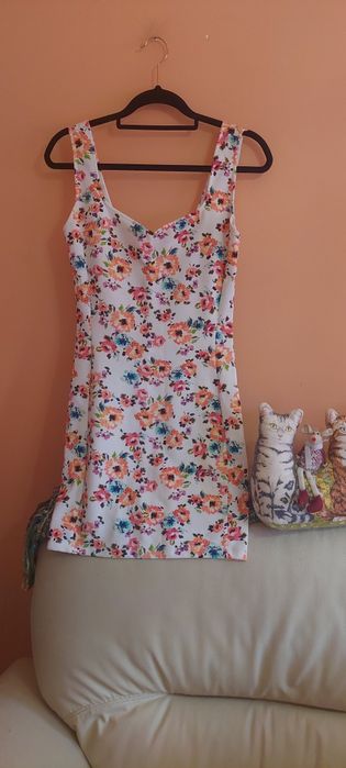 Bershka Floral Dress ML, New, Spandex