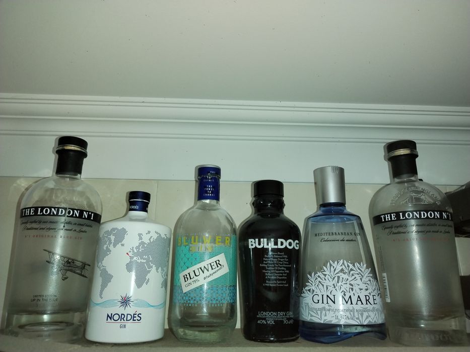 Garrafas gin para decoração ou candeeiro