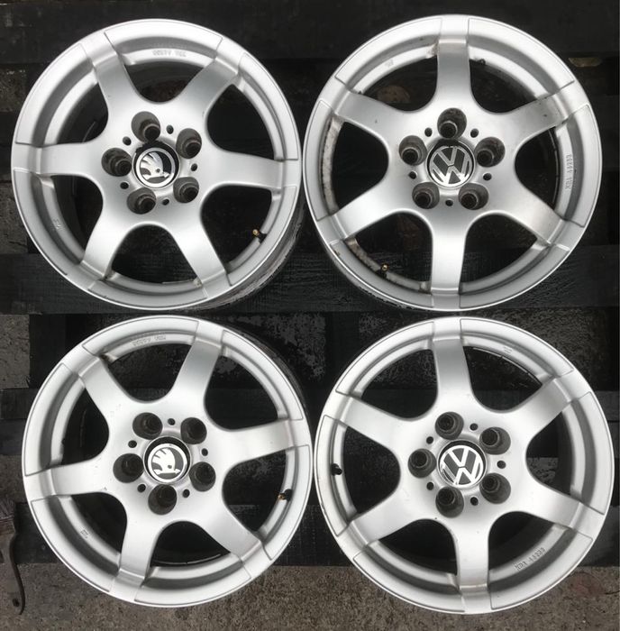 Диски 5:112r15 Volkswagen Skoda Audi комплект титани б/у склад