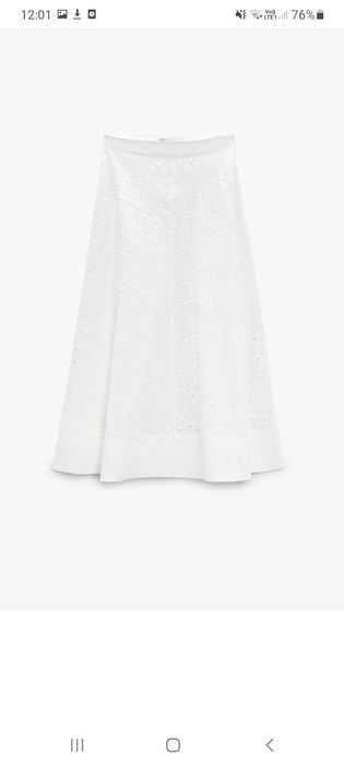 Zara haftowana długa spódnica xl