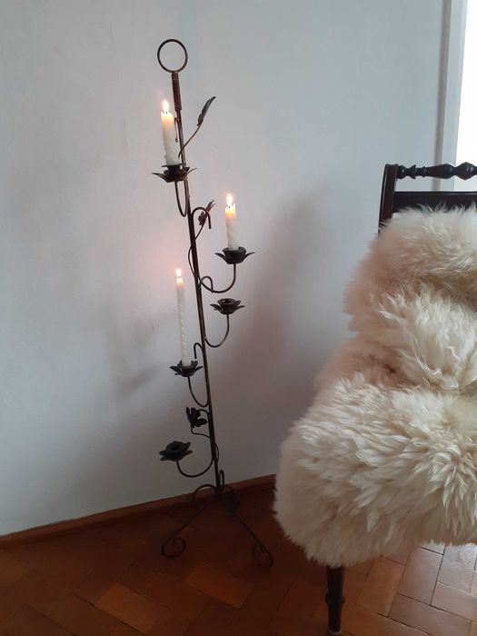 Niższa cena na Black Friday Świecznik stojący metaloplastyka 120 cm