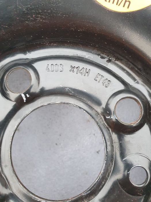 koło dojazdowe fiat 500 135/80 r14 4x98 demontaż