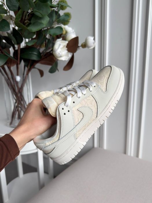 Nike sb dunk low lace pack regal beige трендові жіночі кросівки найк сб данк