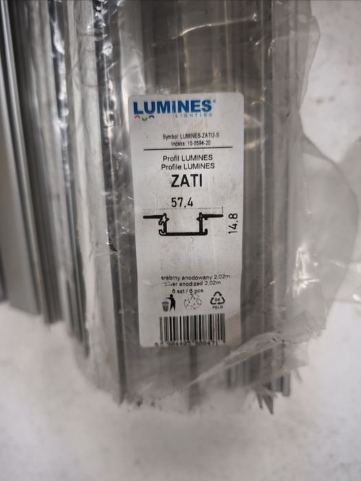 Profile aluminiowe srebrne anodowane do taśm led 2m