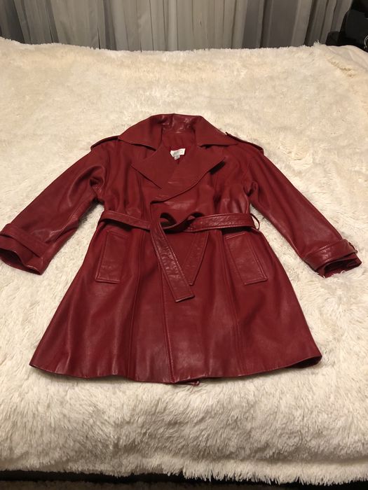 Шкіряний кожаный плащ лайковий оригінал L (46-48)(50)