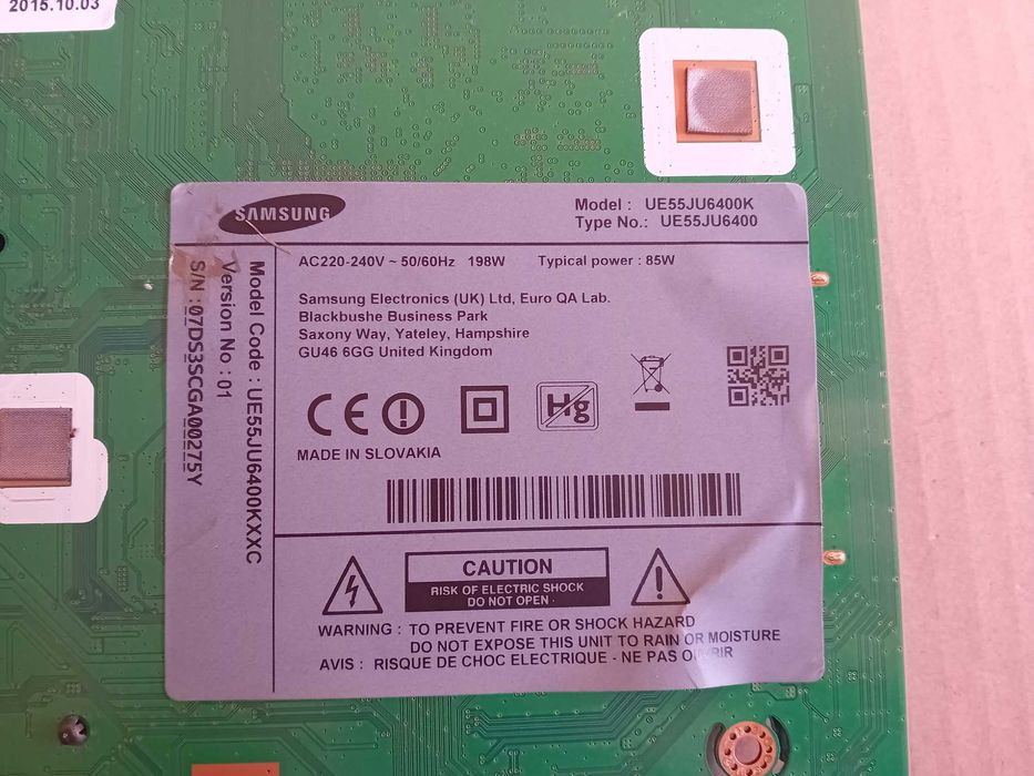 Placa para tv  Samsung UE55JU6400