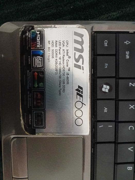 Laptop MSI GE600