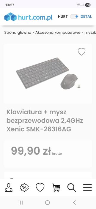Mysz + klawiatura Xenic