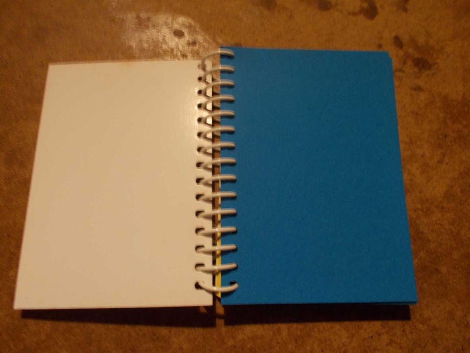 pequeno caderno em espiral da Evax