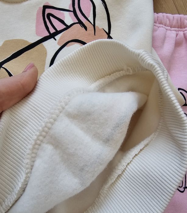 Ocieplany dres  Chip & Dale  9-12 mcy 100% bawełna
