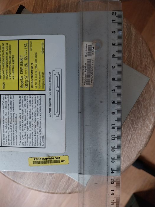 Leitor/Gravador DVD ASUS DRW-1814BLT (SATA)