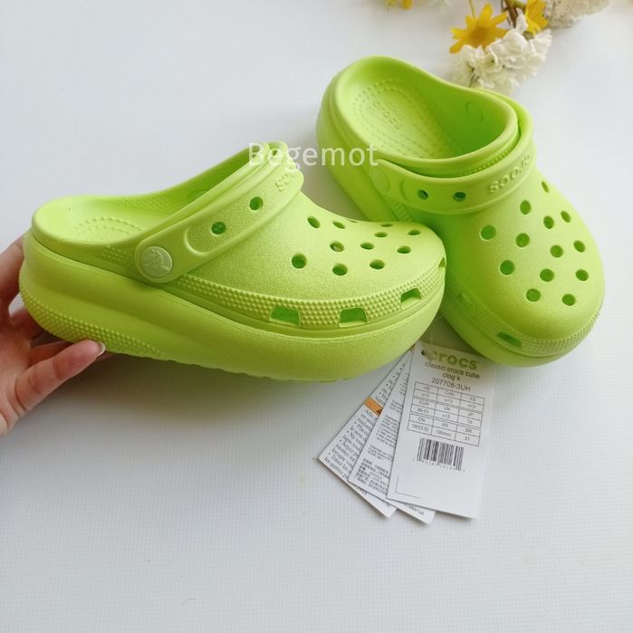 Сабо crocs cutie на дівчинку платформа